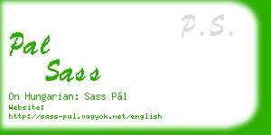 pal sass business card